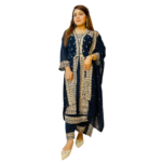 Original Delhi Boutiques Stitched Collections(Darkish Blue) Code_DBS-03