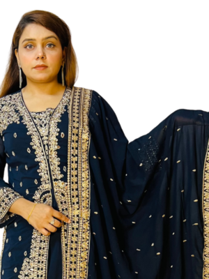 Original Delhi Boutiques Stitched Collections(Darkish Blue) Code_DBS-03